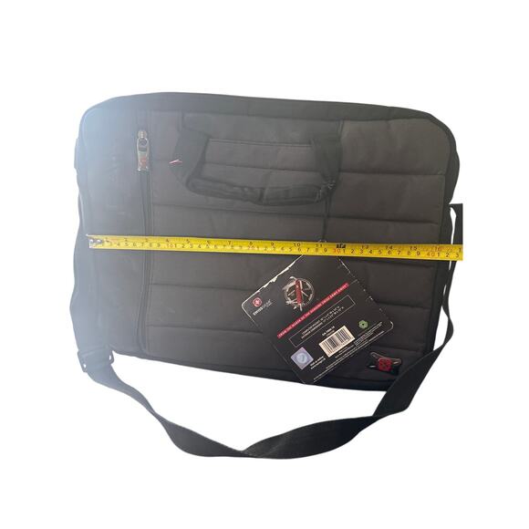 SwissGear Anthem Black Computer Slimcase  Travel Bag Fits up to 17" Laptops/Logo - Picture 2 of 5